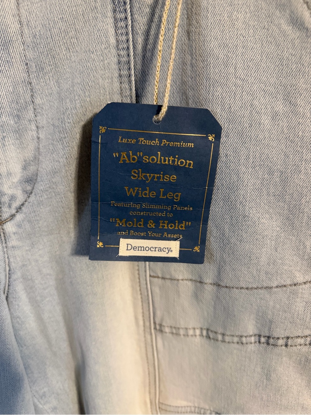 Democracy Skyrise Wide Leg Light Blue Jeans - Picture 3 of 4